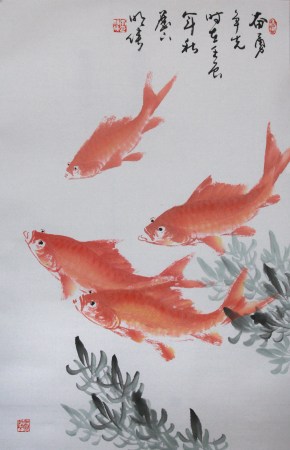 《奮勇?tīng)?zhēng)先》 國(guó)畫 李明俠
